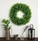 2 Green 21" Wreaths Artificial Eucalyptus Leaves Candle Rings Party Decorations